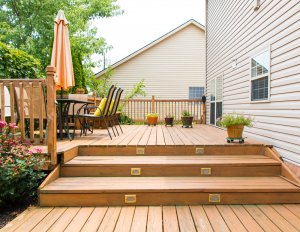 low level wood deck